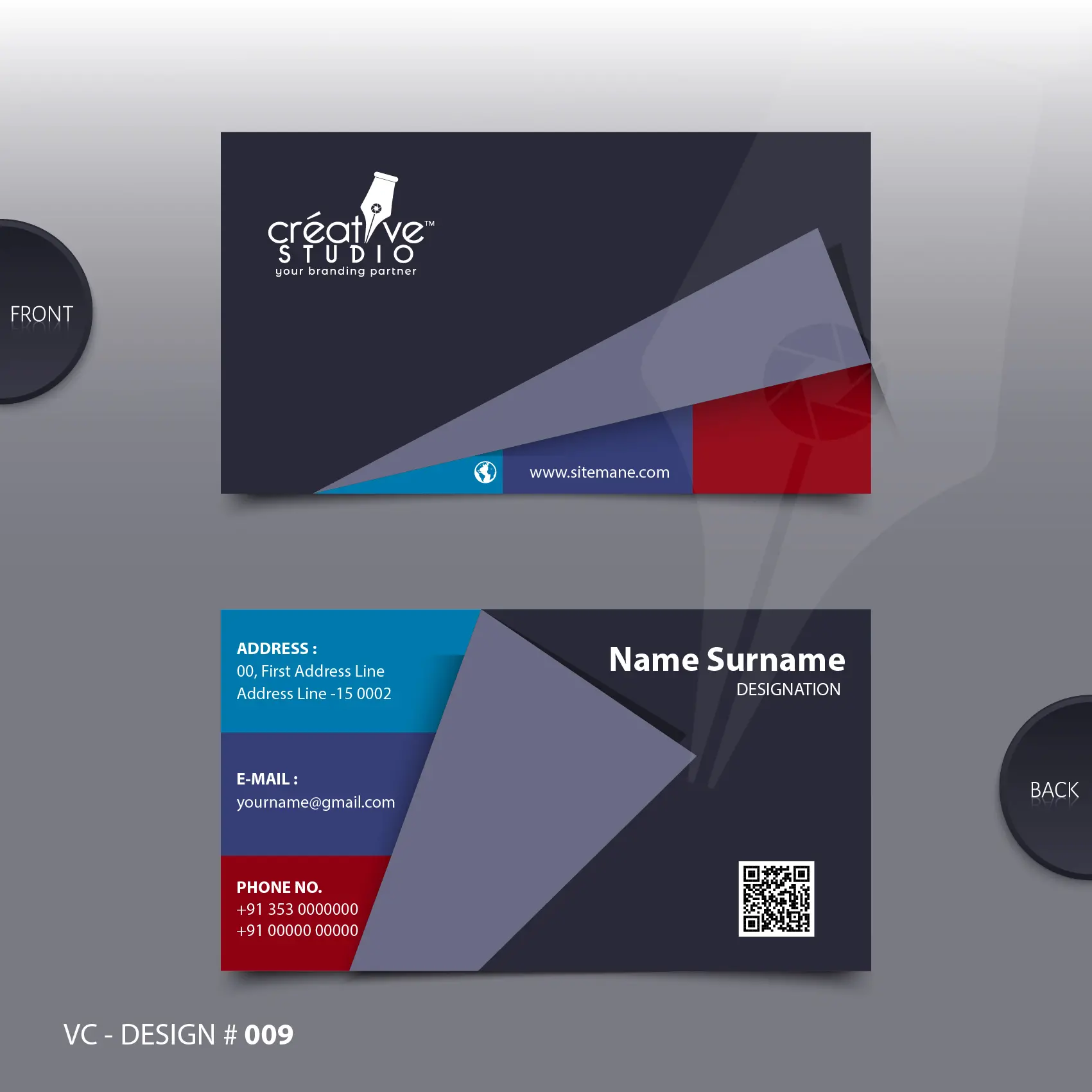 VC DESIGN 009 01 - Visiting Card Portfolio by Creative Studio